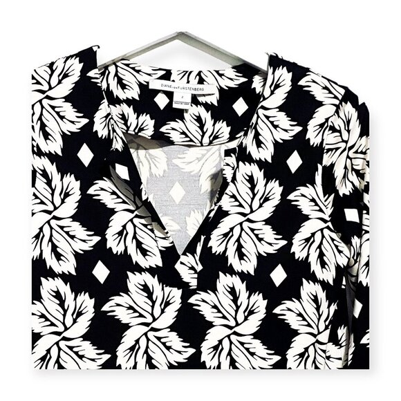 Diane von Furstenberg Silk Reina Giant Leaf Dress, size 2 - Picture 7 of 11